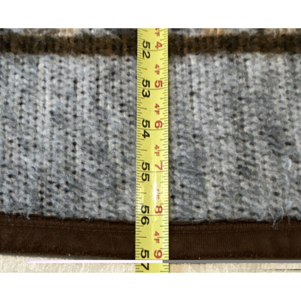 Vintage Biederlack James Hautman Deer Blanket Reversible Fleece Buck Cabin USA - Picture 10 of 10